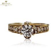 Yellow Gold Brilliant Cut Diamond Ring  -1.20ct