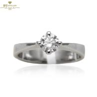 White Gold Brilliant Cut Diamond Solitaire  Ring - 0.50ct