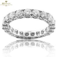 White Gold Brilliant Cut Diamond Full Eternity Ring - 3.15ct 