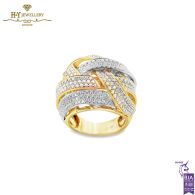 Yellow & White Gold Brilliant Cut Diamond Ring - 3.67ct