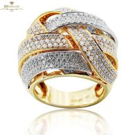 Yellow & White Gold Brilliant Cut Diamond Ring - 3.67ct