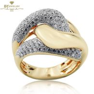 White & Rose Gold Brilliant Cut Diamond Ring - 1.01ct