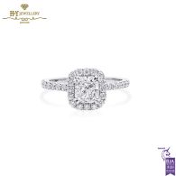 White Gold Radiant & Brilliant Cut Diamond Ring - 1.53ct 