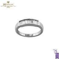 White Gold Baguette Cut Diamond  Ring - 0.48 ct