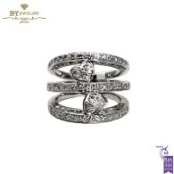 White Gold Brilliant Cut Diamond Ring - 0.62 ct