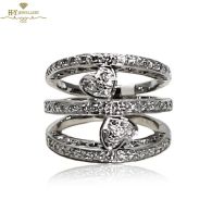 White Gold Brilliant Cut Diamond Ring - 0.62 ct