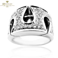 White Gold Brilliant Cut Diamond Ring - 0.67 ct