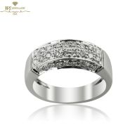 White Gold Brilliant Cut Diamond Wedding Ring - 0.95 ct