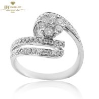 White Gold Brilliant Cut Diamond Ring - 0.65 ct