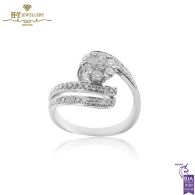 White Gold Brilliant Cut Diamond Ring - 0.65 ct