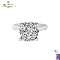 White Gold Brilliant Cut Diamond Engagement Ring - 0.98 ct