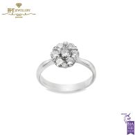 White Gold Brilliant Cut Diamond Engagement Ring - 0.81ct