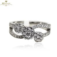 White Gold Brilliant Cut Diamond Ring - 0.88 ct