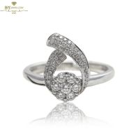 White Gold Brilliant Cut Diamond Tear Drop Shape Engagement Ring - 0.47ct