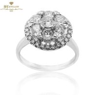 White Gold Brilliant Cut Diamond Ring - 1.16 ct