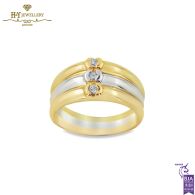 Multi Color Gold Brilliant Cut Diamond Ring - 0.10 ct