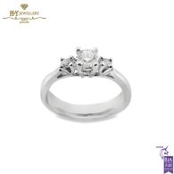 White Gold Brilliant Cut Diamond Classic Engagement Ring - 0.31 ct