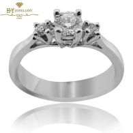 White Gold Brilliant Cut Diamond Classic Engagement Ring - 0.31 ct