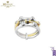 Yellow & White Gold Brilliant Cut Diamond Ring - 0.75 ct