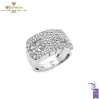 White Gold Brilliant Cut Diamond Bvlgari Ring - 0.96 ct