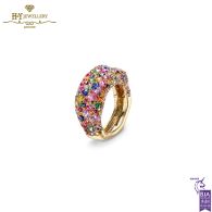 Fabergé Emotion Yellow Gold & Multicoloured Gemstone Petite Ring