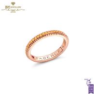 Fabergé Colours of Love Rose Gold & Orange Sapphire Fluted Eternity Ring