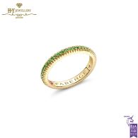 Fabergé Colours of Love Yellow Gold Tsavorite Fluted Eternity Ring