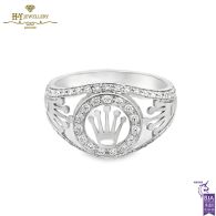 White Gold Rolex Design Round Cut Diamond Ring - 0.62ct