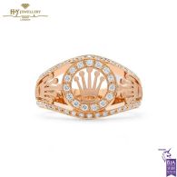 Rose Gold Rolex Design Round Cut Diamond Ring - 0.62ct