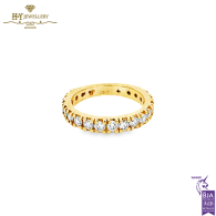 Yellow Gold & Round Brillianty Diamond Ring  - 1.00ct