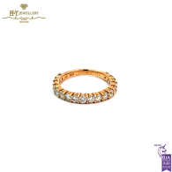 Rose Gold Round Brilliant Diamond Ring - 1.11ct