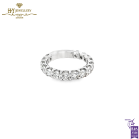 White Gold Round Cut Eternity Ring - 3.00ct