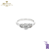 White Gold Round Cut Diamond Ring - 0.52ct