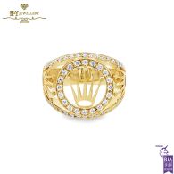 Yellow Gold Rolex Design Round Cut Diamond Ring - 0.67ct