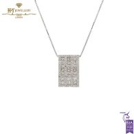 White Gold Round Brilliant & Princess Cut Pendant - 1.70ct