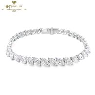 White Gold Marquise Cut Diamond Tennis Bracelet- 11.97 ct