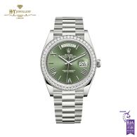 Rolex Day-Date Olive Green Dial White Gold  - ref 228349RBR