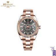 Rolex Sky-Dweller Rhodium Dial Rose Gold - ref 326935