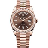 Rolex Day-Date Rose Gold with Factory Diamonds- ref 228345RBR