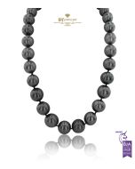 White Gold Tahitian South Sea Pearl & Diamond Necklace - 0.30ct