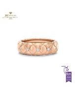  Fabergé Treillage Brushed Rose Gold & Diamond Set Ring