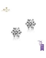 White Gold Brilliant Cut Diamond Earrings -1.44 ct