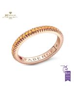 Fabergé Colours of Love Rose Gold & Orange Sapphire Fluted Eternity Ring