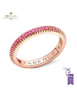 Fabergé Colours of Love Rose Gold & Pink Sapphire Fluted Eternity Ring