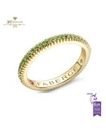 Fabergé Colours of Love Yellow Gold Tsavorite Fluted Eternity Ring