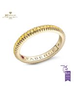 Fabergé Colours of Love Yellow Gold Yellow Sapphire Fluted Eternity Ring