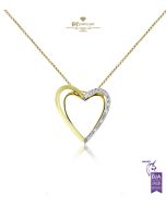 Yellow Gold Brilliant Cut Diamond Heart Gold Shape Pendant - 0.60ct