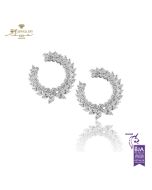 White Gold Mix Cut Diamond Earrings - 7.20ct