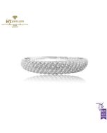 White Gold Brilliant Cut Diamond Bangle - 5.41ct