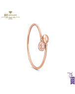 Fabergé Heritage Rose Gold Diamond & Pink Guilloché Enamel Crossover Bracelet